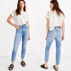 Madewell High Waisted Light Wash Momjean
